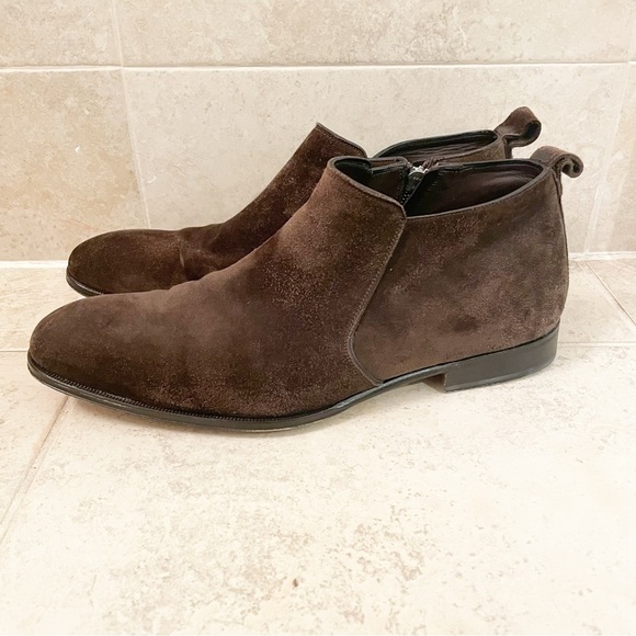Salvatore Ferragamo Suede Ankle Chelsea Boots - Picture 5 of 10